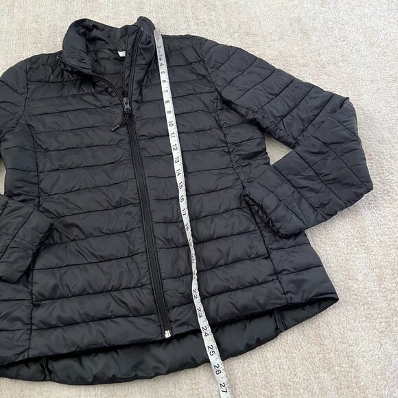 Old Navy Active Black Quilted Puffer Jacket S Zip Up - Picture 5 of 9